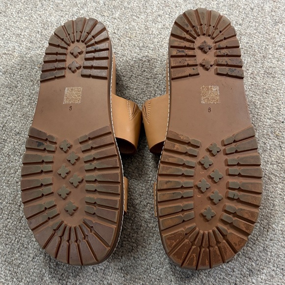 Madewell The Charley Double-Strap Slide Sandal in Desert Camel - Picture 3 of 7